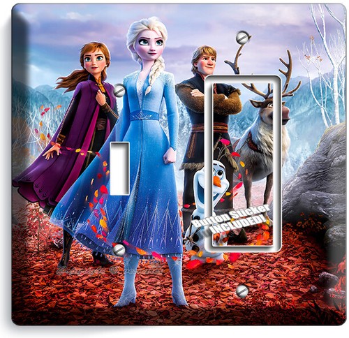 FROZEN 2 ANNA ELSA KRISTOFF OLAF SVEN INTERRUPTOR DE LUZ PLACA DE PARED DECORACIÓN HABITACIÓN - Imagen 28 de 35
