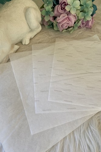 Tiffany&Co Logo Tissue Paper Lot 10 Sheets 5 Logo 5 Plain 11.75”x15” Gift Card - Picture 7 of 10