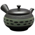 Teapot Kyusu Tokoname - KOHO - Black - 190 ml cc - Ceramic Mesh - Seal Case