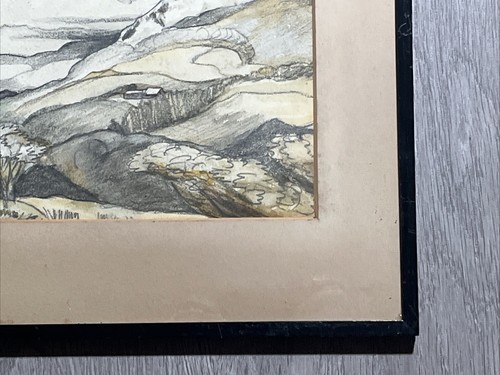 NORTH WALES LANDSCAPE-Pencil & Watercolour Original Art-RUTH WALKER-Framed - Picture 7 of 22