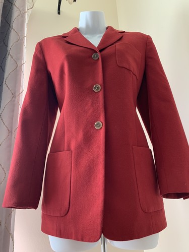 Blazer Lands End rojo de lana y cachemir, para mujer talla 6 - pequeño - pequeño - Imagen 5 de 10