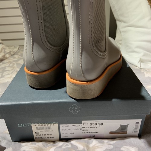 Bernardo Willa Rain Stiefeletten Stiefeletten silber/orange Damen Größe 6M - Bild 2 von 6