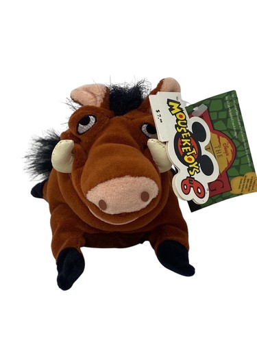 The Disney Store Pumba SOUND Bean Bag Plush Stuffed The Lion King Talks 7" NEW - Picture 2 of 7
