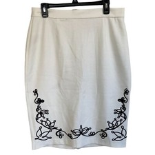 Disney Cinderella Embroidered White  Black Skirt Limited Edition Collection Siz
