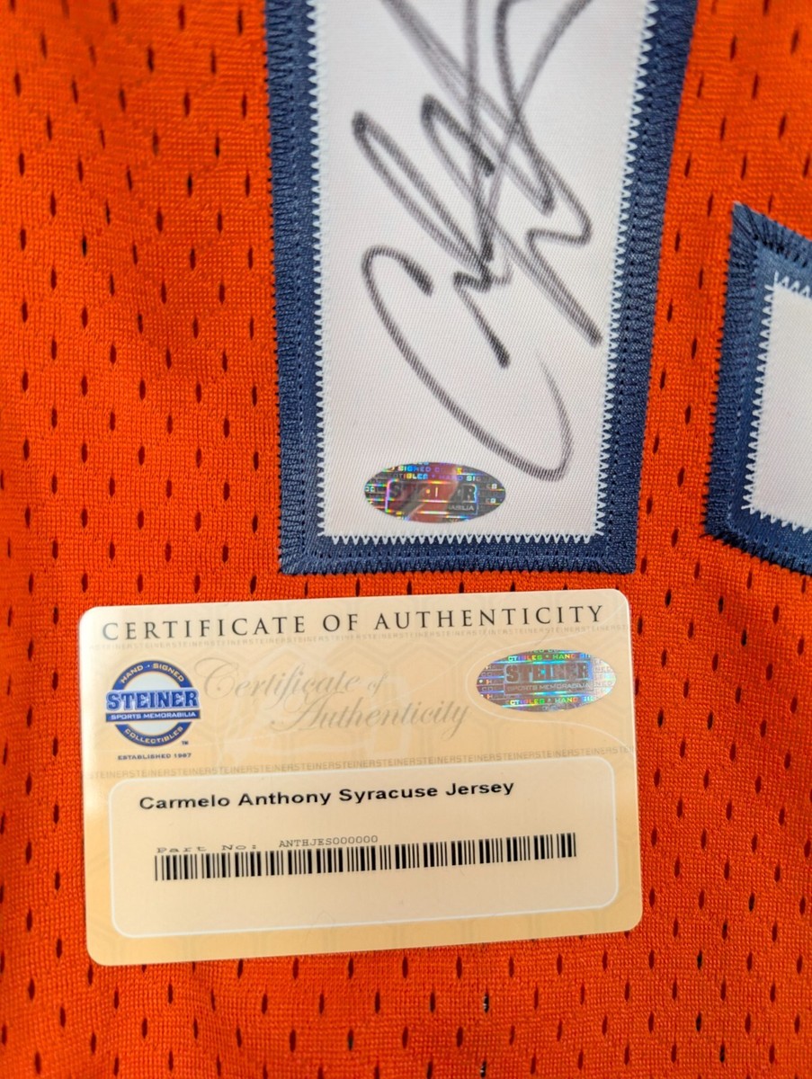 Carmelo Anthony Signed Syracuse Nike Basketball Jersey AUTO Carmelo Anthony Signed Syracuse Nike Basketball Jersey AUTO