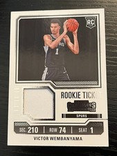 2023-24 Panini Contenders - Rookie Ticket Swatches #RTS-WEM Victor Wembanyama