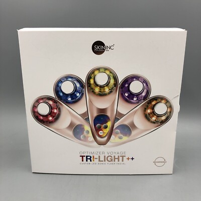 Skin Inc Optimizer Voyage Tri-Light++ Sonic LED Facial Device USB Rechargeable