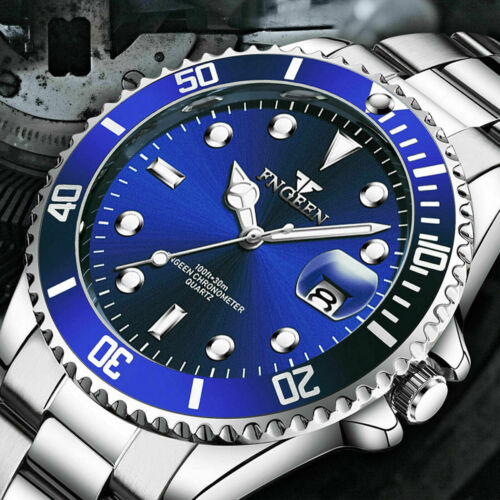 Waterproof Men's Watch Classic Stainless Steel Quartz Business Luminous Bracelet - Picture 2 of 15