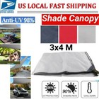 Sand Sun Shade Sail Sunscreen Rectangle Polyester Awning Canopy Outdoor Garden