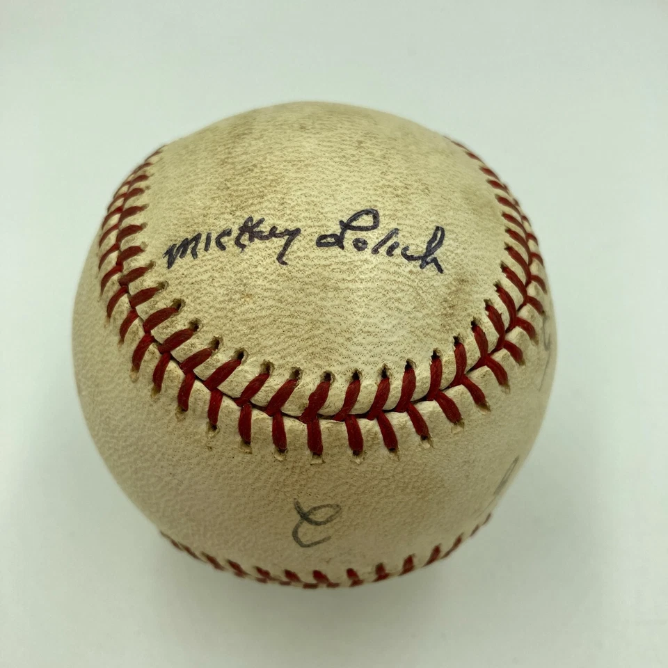 Mickey Lolich Firmado Carrera Ganancia No. 165 Final Out Juego Usado Béisbol Beckett Certificado de Autenticidad Foto 2 de 4