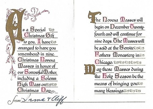  VTG Greeting Card approx 2.5 x 3.5" Religious - Picture 2 of 3