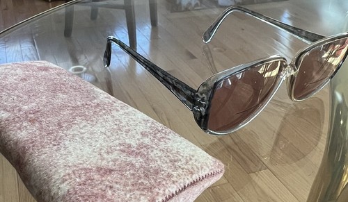 Women’s VTG 70-80’s Eyeglasses & Case Blue 135mm Tura - Picture 1 of 14