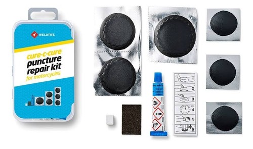 MOTORCYCLE PUNCTURE REPAIR KIT WELDTITE PATCH INNER TUBE CURE C CURE MOTORBIKE - Picture 2 of 5