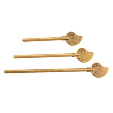 Brass Furniture Cabinet Door Trunk Box Leaf Shape Latch Locking Pin Hardware