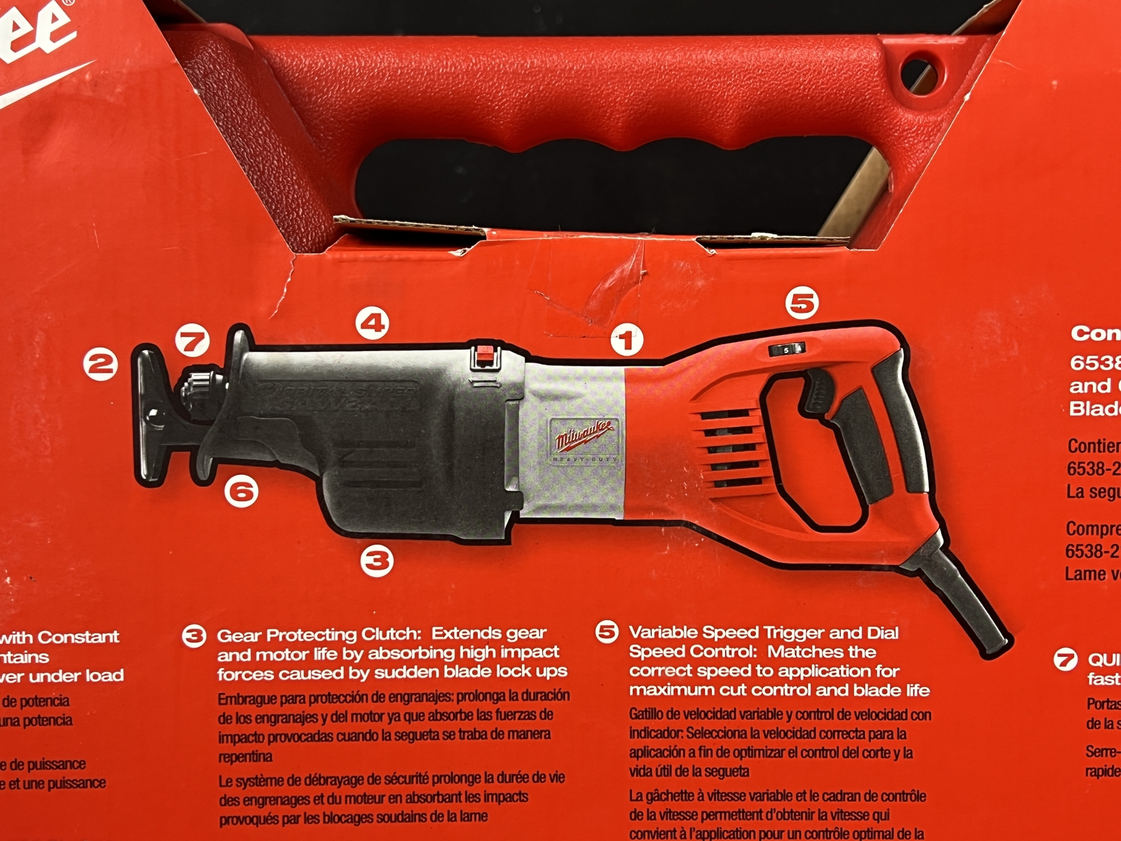 Milwaukee 653821 Super Sawzall Orbital Reciprocating Saw Factory