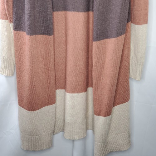 Doe & Rae Colorblock 100 % Angora Longline offene Strickjacke Staubtuch Pullover Gr. Small  - Bild 6 von 9