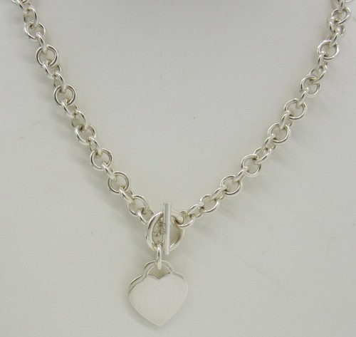 Collar Estate Vintage GFJ México Plata Esterlina Corazón 48.1 Gramos Cierre Palanca - Imagen 4 de 4