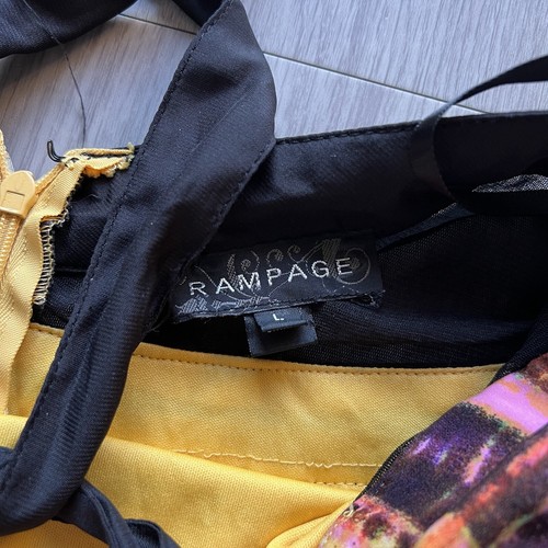 Y2K Rampage Abstract Ruffled Sleeveless Cami Halter Top Large - Picture 3 of 6