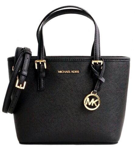 Sac Michael Kors pour femme sac à bandoulière Jet Set Travel XS cuir mort noir neuf - Photo 6 sur 13