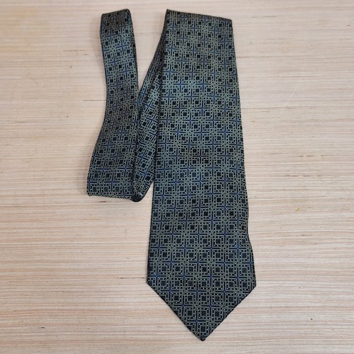 Polo Ralph Lauren für Neiman Marcus Krawatte Herren Seide geometrisch hergestellt in den USA - Mängel LESEN - Bild 1 von 10