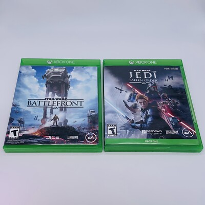 Lot of 2 Star Wars: Battlefront & Star Wars: Jedi Fallen Order Xbox One - Tested