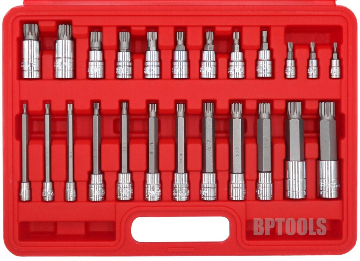 えこつぃん　※箱付き 24pc XZN Triple Square Spline Bit Tamper Proof 1/4