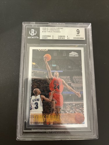 2006-07 Topps Chrome 1996-97 Variations Bulls #189 Tyrus Thomas BGS 9 - Picture 2 of 3