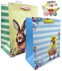 4 x Large Easter Eggs Luxury Present Gift Bags Easter Egg Gift Bag with Tag