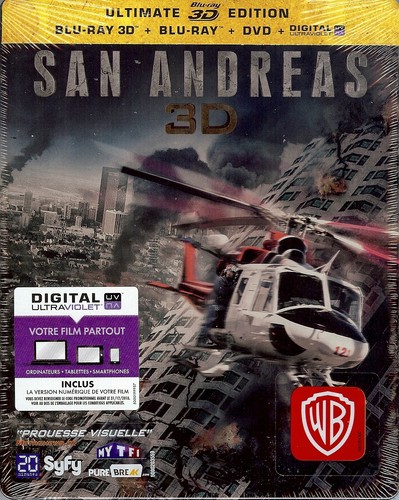 SAN ANDREAS Ultimate 3D Edition SteelBook Region Free/2 Bluray/DVD France Import - 第 1/2 張圖片