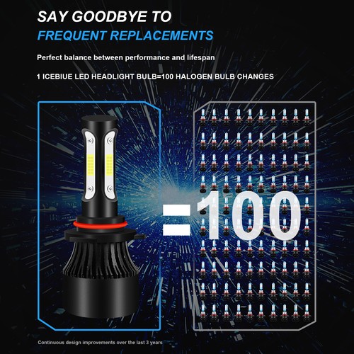 For Kenworth T680 T880 2013-2019 - 4X LED Headlight Kit Bulb High / Low Beam X7B - Picture 6 of 11