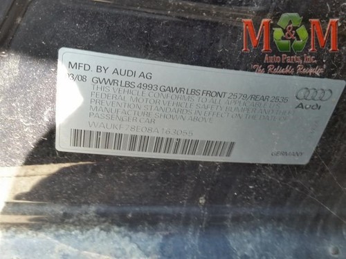 Driver Side View Mirror Power Sedan Painted Finish Fits 02-08 AUDI A4 887079 - Picture 11 of 12