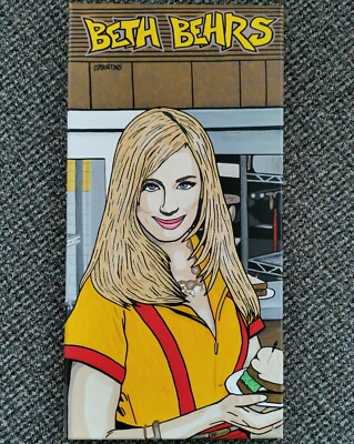 Beth Behrs (Caroline Channing From 2 Broke Girls TV Show) Pop-Art Canvas...