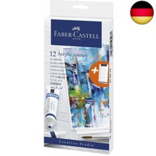 Faber-Castell 379212 - Acrylfarben Set 12-teilig, inkl. Farbkarte,
