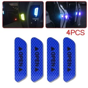 4x Super Red Car Door Open Sticker Reflective Tape Safety Warning Door Decal
