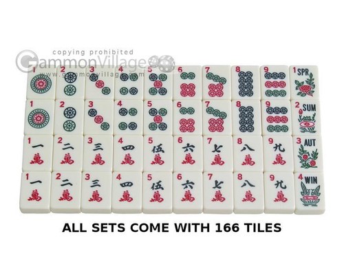 Juego Swan Mah Jongg Blanco - Azulejos/Empujadores Marfil - Azul - Lujoso Juego Mahjong - Imagen 7 de 7