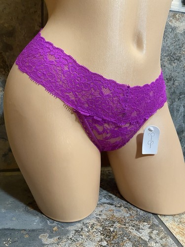 Woman’s Jessica Simpson Low Rise Y2K Lace Sheer Bikini Panties Purple NWT SMALL - Picture 2 of 14