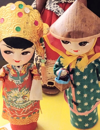 Vintage Asian Doll Figurine Set Made in Taiwan The Republic of China Award - Bild 11 von 11