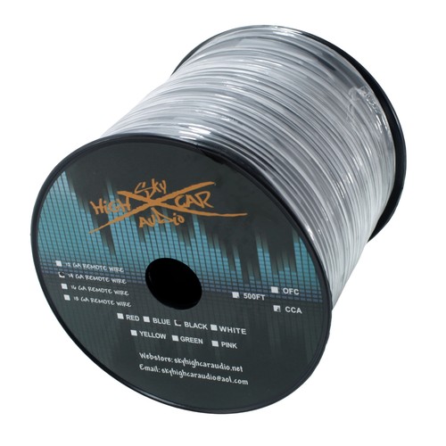 Sky High Auto Audio 14 GA CCA Primär/Fernbedienung schwarz Kabel Posten zu Fuß geschnitten - Bild 1 von 3