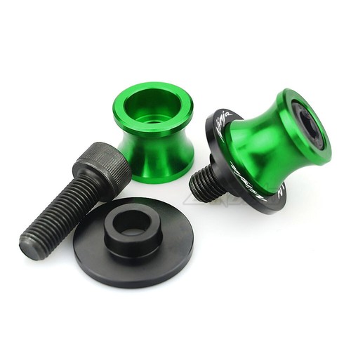 CNC Swingarm Spools Slider Protector For Kawasaki Ninja 250/300/400/650/900/1000 - Foto 8 di 10
