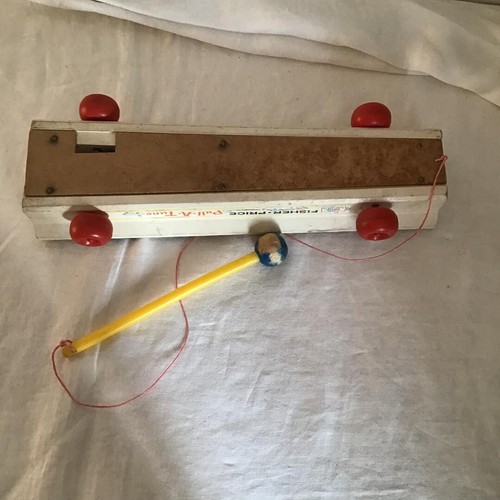 Vintage Fisher Price Pull a Tune Xylophon Musikspielzeug Vorschule mit Hammer. - Bild 5 von 5