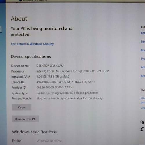 Affordable Windows 10 Desktop PC Intel Core i3 2.90GHz 8GB RAM 240GB SSD WIFI - Picture 2 of 5