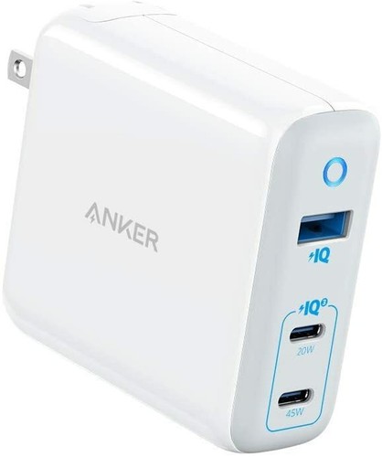Anker 65W PIQ 3.0&GaN 3-Port Type-C Charger with 45W USB-C Port & 20W USB-C Port - Picture 1 of 7