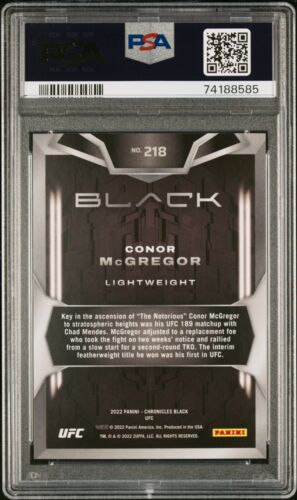 Panini Chronicles UFC 2022 - Conor McGregor - Negro - Verde /99 - PSA 9 - POP 3 - Imagen 2 de 3