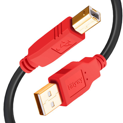 Printer Cable 30 Ft Long USB Printer Cable Cord USB 2.0 Type a Male to B Male...