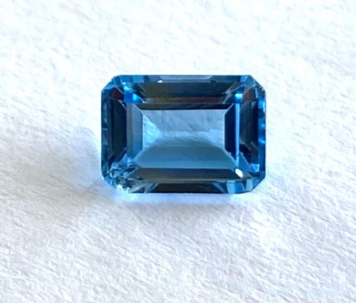 1.14 Ct Emerald Step Blue Natural Topaz Certified By EGL USA Comes With Gem Card - Picture 2 of 7