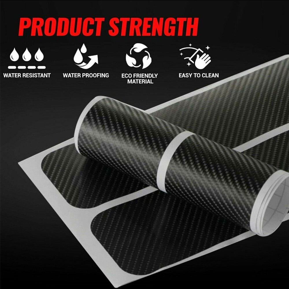 4x Car Door Sill Scuff Plate Cover Panel Step Protector Rubber Strip Guard NEW