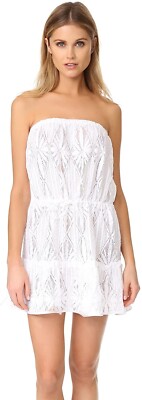 MILLY 261309 Women's Crochet Becca Cover Up White Size Medium