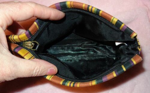 BORSA TRUCCO COSMETICO A RIGHE ARANCIONI LUNGABERGER CUSTODIA BORSA VIAGGIO SHOPPING SPIAGGIA - Foto 3 di 4