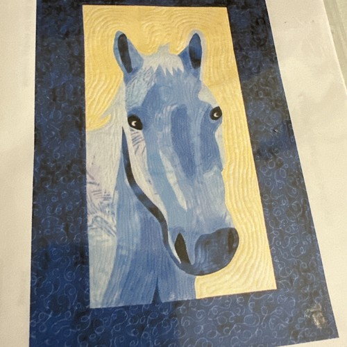 Aplique patrón de edredón caballo Crookshank 16""x25"" de algodón Castilleja 2010 - Imagen 2 de 4
