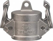 2" Cam & Groove Dust Cap for Use with Adapters Part DC, Stainless Steel, 1,00...